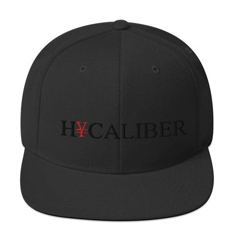 HYCALIBER EMBROIDERED SNAPBACK HAT BLK/RED