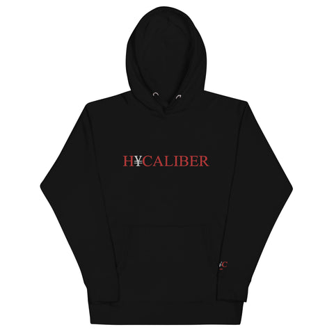HYCALIBER EMBROIDERED UNISEX PULLOVER HOODIE RED/WHT
